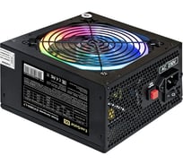 Блок питания ExeGate 800W EVO800-LT ATX, APFC, КПД 80% 80 PLUS, SC, 12cm RGB fan, 24pin, 2x4+4pin, 2xPCI-E, 6xSATA, 3xIDE, black, кабель 220V с защитой от выдергивания 289140