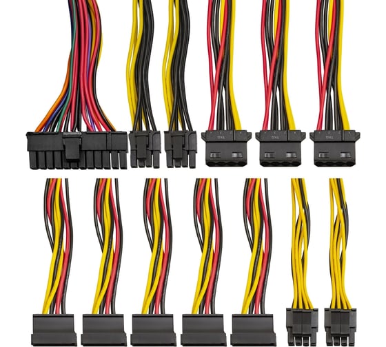Блок питания ExeGate 500W UN500 ATX, 12cm fan, 24pin, 2x4+4pin, 2xPCI-E, 5xSATA, 3xIDE 244555