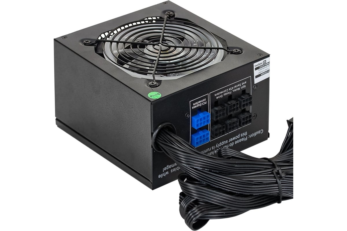 Блок питания ExeGate 800W EVO800 ATX, APFC, КПД 80% 80 PLUS, 12cm RGB ...