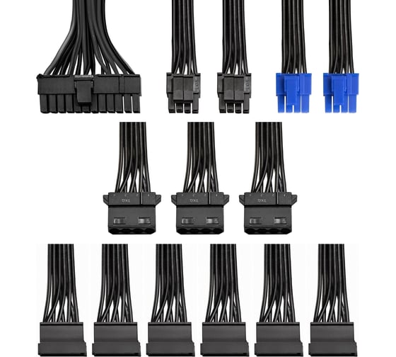 Блок питания ExeGate 800W EVO800 ATX, APFC, КПД 80% 80 PLUS, SC, 12cm RGB fan, 24pin, 2x4+4pin, 2xPCI-E, 6xSATA, 3xIDE, Cable Management, black, кабель 220V 290145