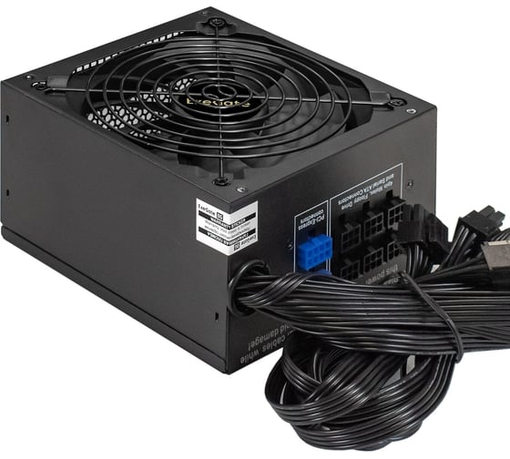 Блок питания ExeGate 900W 900PPX ATX, APFC, КПД 82% 80 PLUS, 14cm fan, 24pin, 2x4+4pin, 6xPCI-E, 8xSATA, 4xIDE, Cable Management, black, RTL 222114