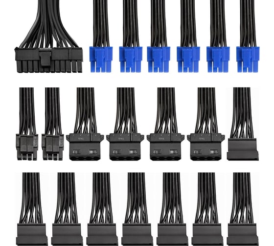 Блок питания ExeGate 1000W 80 PLUS Bronze 1000PPH ATX, APFC, КПД 89% 80 PLUS Bronze, 12cm fan, 24pin, 2x4+4pin, 6xPCI-E, 8xSATA, 4xIDE, black, Color box 292157