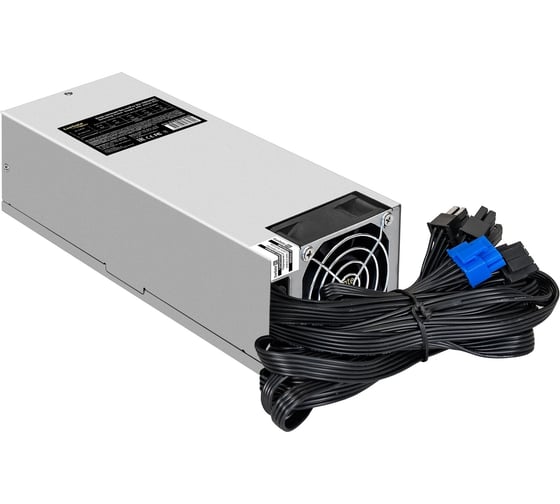 Серверный БП ExeGate 1000W ServerPRO-2U-1000ADS 2U, APFC, КПД 87% 80 PLUS Silver, 6cm ball bearing fan, 24pin, 2x4+4pin, 2xPCI-E, 6xSATA, 4xIDE 292188