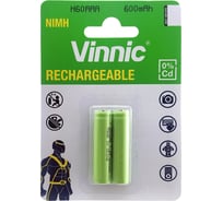 Аккумуляторы VINNIC R03 (AAA) Ni-MH 600mAh бл/2 4606400106562