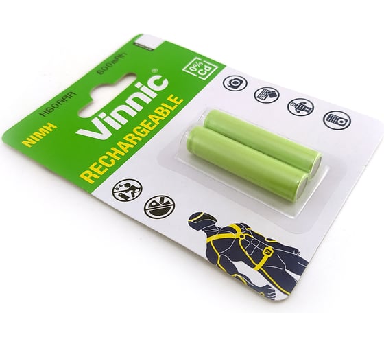 Аккумуляторы VINNIC R03 (AAA) Ni-MH 600mAh бл/2 4606400106562