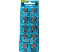 Алкалиновые щелочные батарейки VINNIC L1154 (AG13, LR44) бл/10 4898338006056