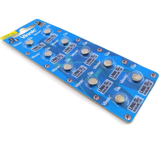 Алкалиновые щелочные батарейки VINNIC L621 (AG1, 364) бл/10 4898338007275