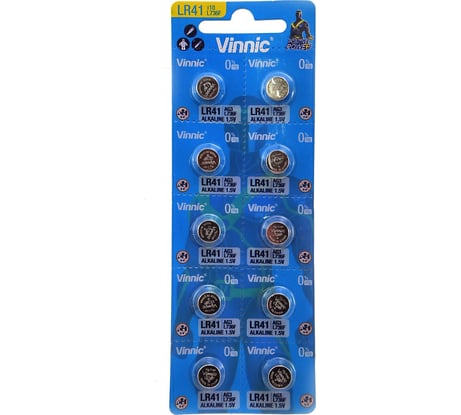 Алкалиновые щелочные батарейки VINNIC L736 (AG3, 384) бл/10 4898338007633
