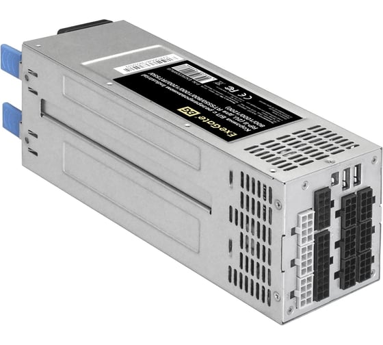 Серверный БП ExeGate с резервированием 2U Redundant 2x550W Industrial-RTS550 APFC, КПД 94% 80 PLUS Platinum, 4 cm fan, 24pin, 2x4+4pin, 2PCIe, 2SATA, 6IDE, Cable 292321