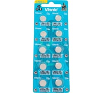 Алкалиновые щелочные батарейки VINNIC L921 (AG6, LR69, 371) бл/10 4898338007817