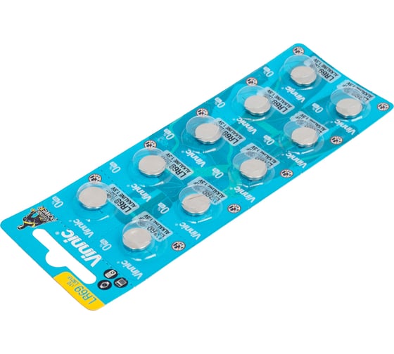 Алкалиновые щелочные батарейки VINNIC L921 (AG6, LR69, 371) бл/10 4898338007817