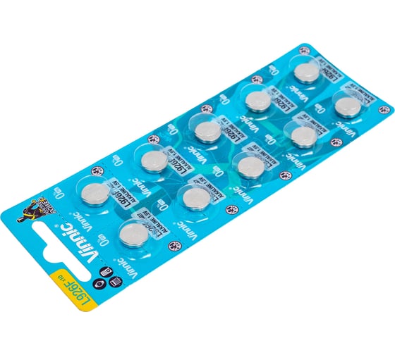 Алкалиновые щелочные батарейки VINNIC L926 (AG7) бл/10 4898338007909