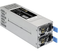 Серверный БП ExeGate с резервированием 2U Redundant 2x800W Industrial-RTS800 APFC, КПД 94% 80 PLUS Platinum, 4 cm fan, 24pin, 2x4+4pin, 2PCIe, 2SATA, 6IDE, Cable 292322
