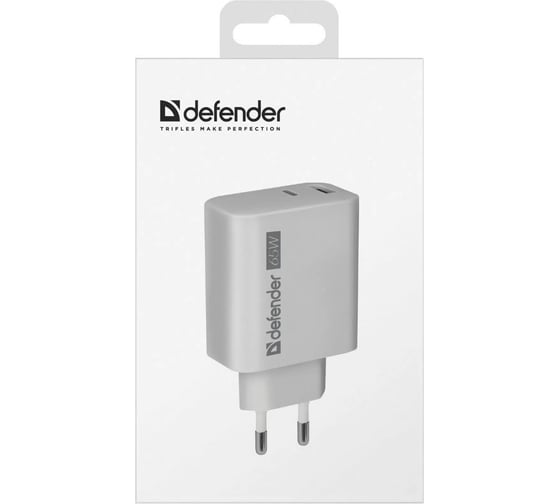 Сетевое зарядное устройство DEFENDER UPA-165 USB A+C, 65W 83582