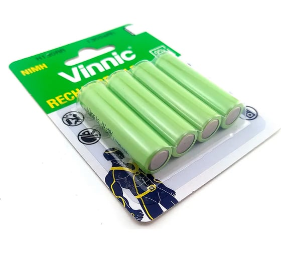 Аккумуляторы VINNIC R6 (AA), Ni-MH, 1300mAh, блистер/4 шт. 4606400106586