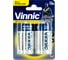 Батарейки VINNIC алкалиновые щелочные, LR20 (D), 1.5В, блистер/2 шт. 4898338006520 1
