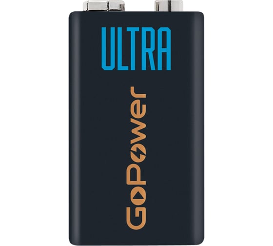 Батарейка GoPower ULTRA Крона 6LR61 BL1 Alkaline 9V 00-00026400
