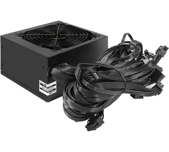 Блок питания ExeGate 750W 80 PLUS Bronze 750PPH-OEM ATX, APFC, КПД 89% 80 PLUS Bronze, 12cm fan, 24pin, 2x4+4pin, 4xPCI-E, 8xSATA, 4xIDE, black, RTL 292344