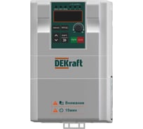 Преобразователь частоты Dekraft DEKV060, 3.7 кВт, 3 фазы, 380 В, с тормозным модулем, DEKV060G3R7T4B