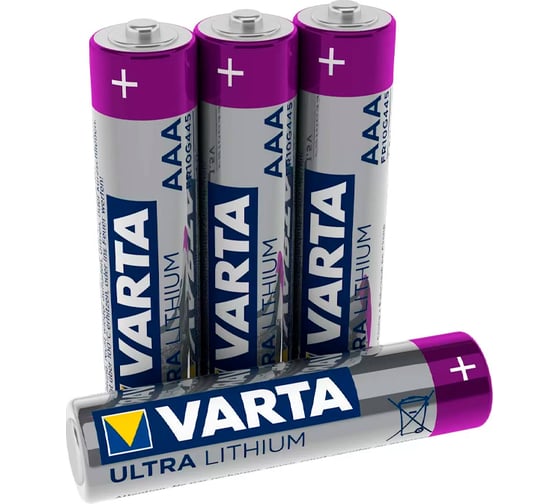 Батарейка Varta ULTRA FR03 AAA BL4 Lithium 1.5V (6103) 06103301404