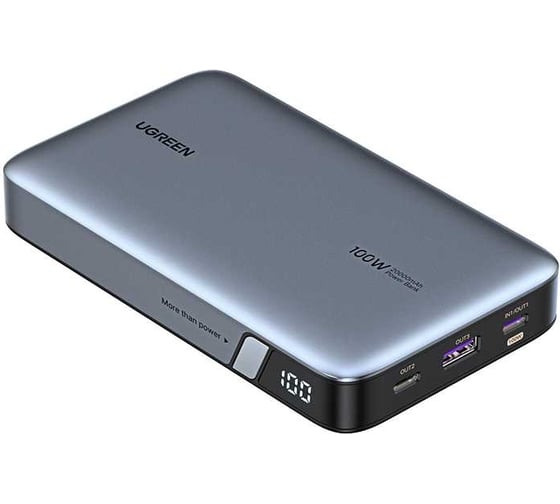 Внешний аккумулятор Ugreen PB720  PD 100W Power Bank 20000mAh. Цвет: серый 25188