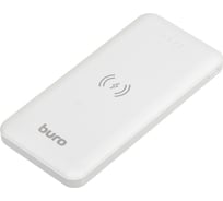 Мобильный аккумулятор BURO BPW10E 10000mAh, 2A, беспроводная зарядка, белый (BPW10E10PWT) 1454216