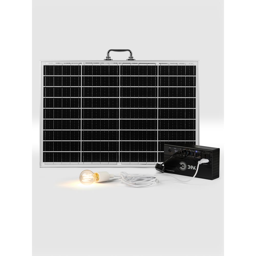 Портативная солнечная электростанция ЭРА ERAZS01 (комплект), 200 Вт ...