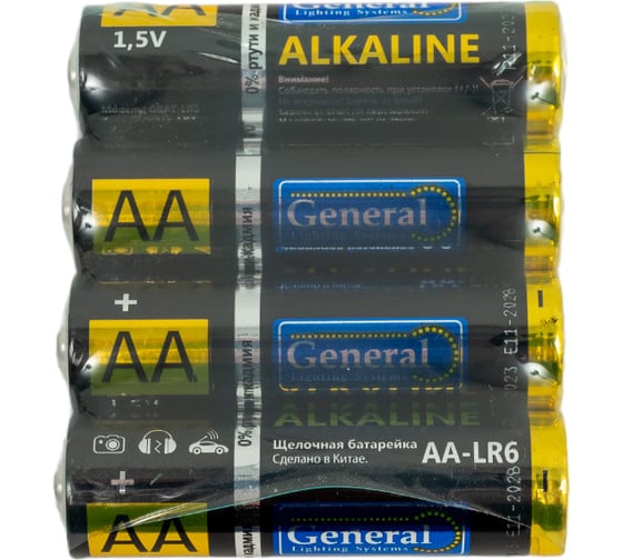 Щелочная батарейка General Lighting Systems GBAT-LR6 AA 24/720 800553