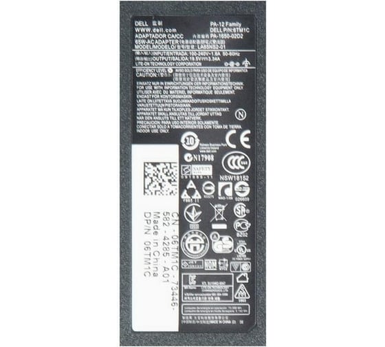 Блок питания ZeepDeep для ноутбука Dell 19.5V 3.34A 65W, 4.5х3.0, (0.6)mm с кабелем