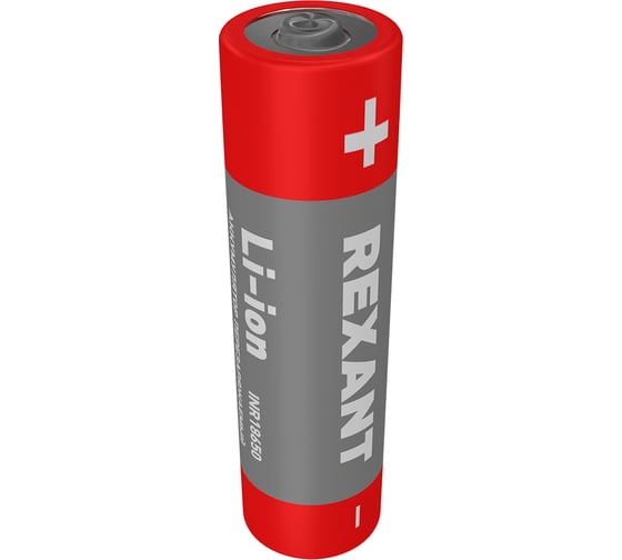 Аккумулятор REXANT 18650, Li-ion, 2800 mAH, 3.7 В, с защитой, высокий контакт, 1 шт. 30-2030-05