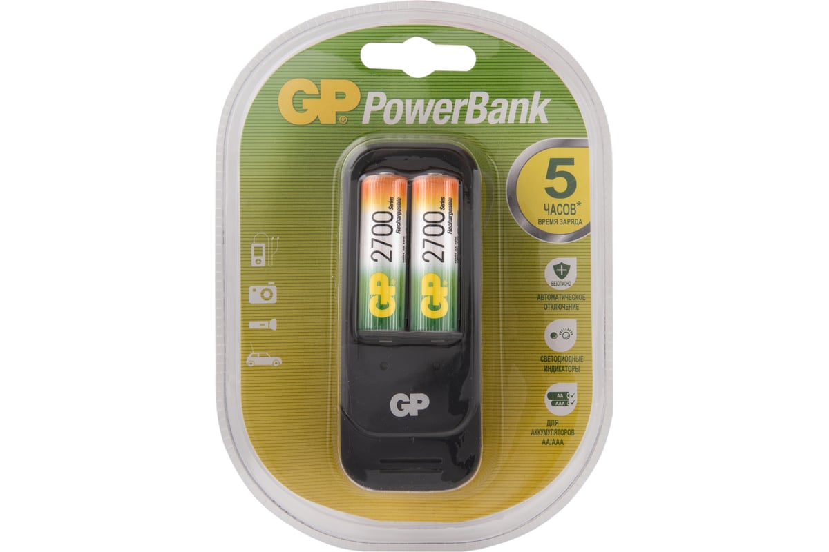 Стандартная зарядка GP PB560 для АА и ААА аккумуляторов и 4 ...