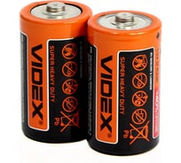 Элемент питания VIDEX R20 D солевой, 2 шт в спайке VID-R20-2S