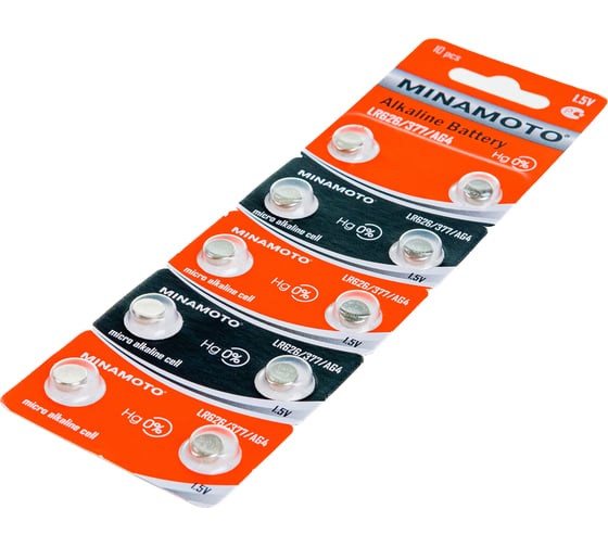 Часовая батарейка Minamoto AG4 LR626 (10 card) 55004