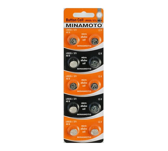 Батарейка часовая Minamoto AG6 LR920, 10 card 55006