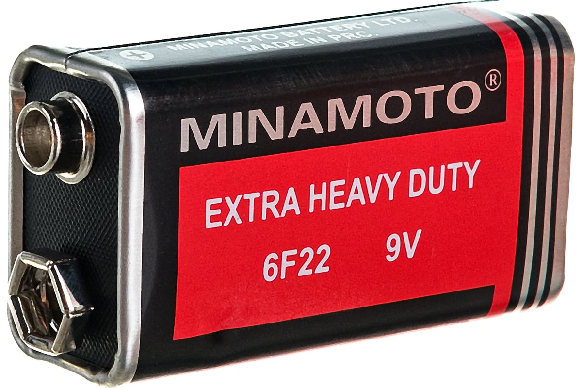 Батарейка Minamoto 6F22 9V, 1 shrink 500 - выгодная цена, отзывы ...
