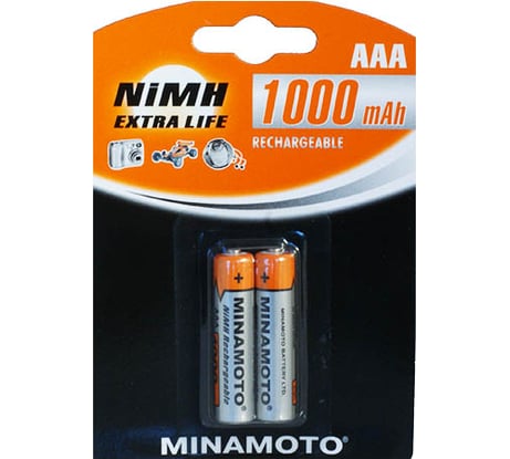 Аккумулятор Minamoto AAA, 1000mAh, 2 Card 4117