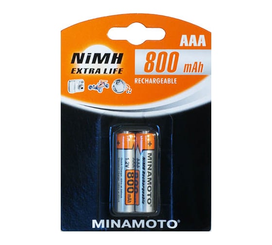Аккумулятор Minamoto AAA, 800mAh, 2 Card 4115 1