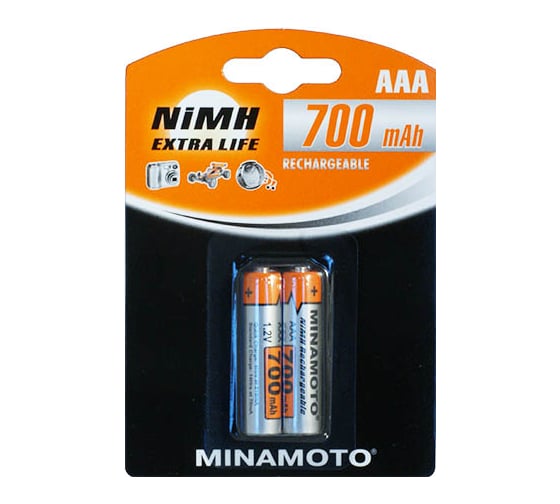 Аккумулятор Minamoto AAA, 700mAh, 2 card 4112