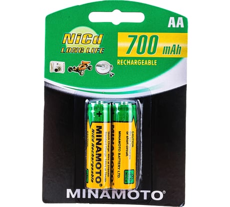 Аккумулятор Minamoto AA, 700mAh, 2 Card 3701