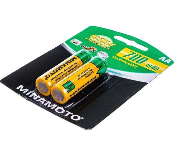 Аккумулятор Minamoto AA, 700mAh, 2 Card 3701