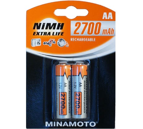 Аккумулятор Minamoto AA, 2700mAh, 2 Card 3123