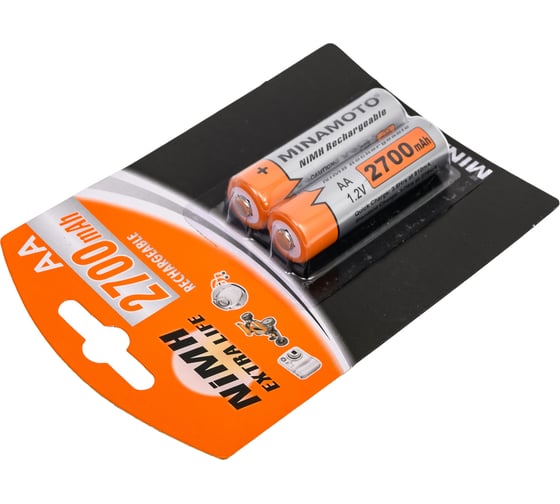 Аккумулятор Minamoto AA, 2700mAh, 2 Card 3123