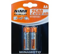 Аккумулятор Minamoto AA, 2500mAh, 2 Card 3122