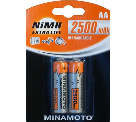Аккумулятор Minamoto AA, 2500mAh, 2 Card 3122