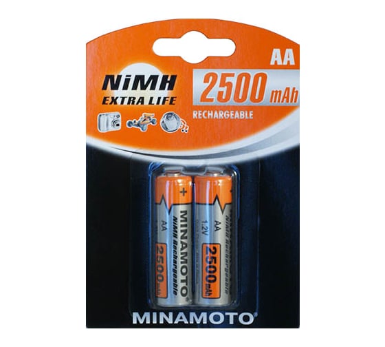 Аккумулятор Minamoto AA, 2500mAh, 2 Card 3122