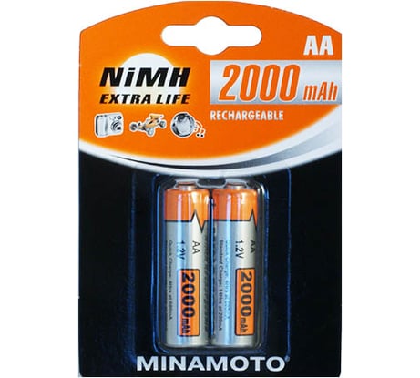 Аккумулятор Minamoto AA, 2000mAh, 2 Card 3120