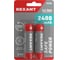 Аккумулятор REXANT Li-ion 18650, 3,7В, 2400мАч, без платы защиты, плоский контакт, 2 шт. 30-2010-05 1