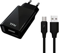 Сетевое зарядное устройство TFN 1А + кабель microUSB black -WC1U1AMICBK TFN-WC1U1AMICBK