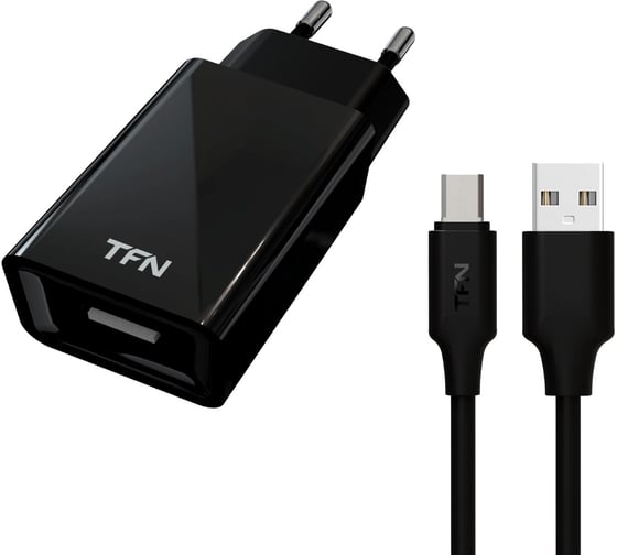 Сетевое зарядное устройство TFN 1А + кабель microUSB black -WC1U1AMICBK TFN-WC1U1AMICBK