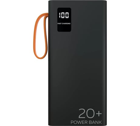 Внешний аккумулятор More Choice 20000mAh 2USB 2.1A PB22-20 с кабелем Black PB22-20 Black